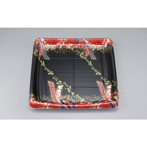 【蓋付き】SFシャチ盛275(結び舞赤) 【本体10枚・蓋10枚セット】